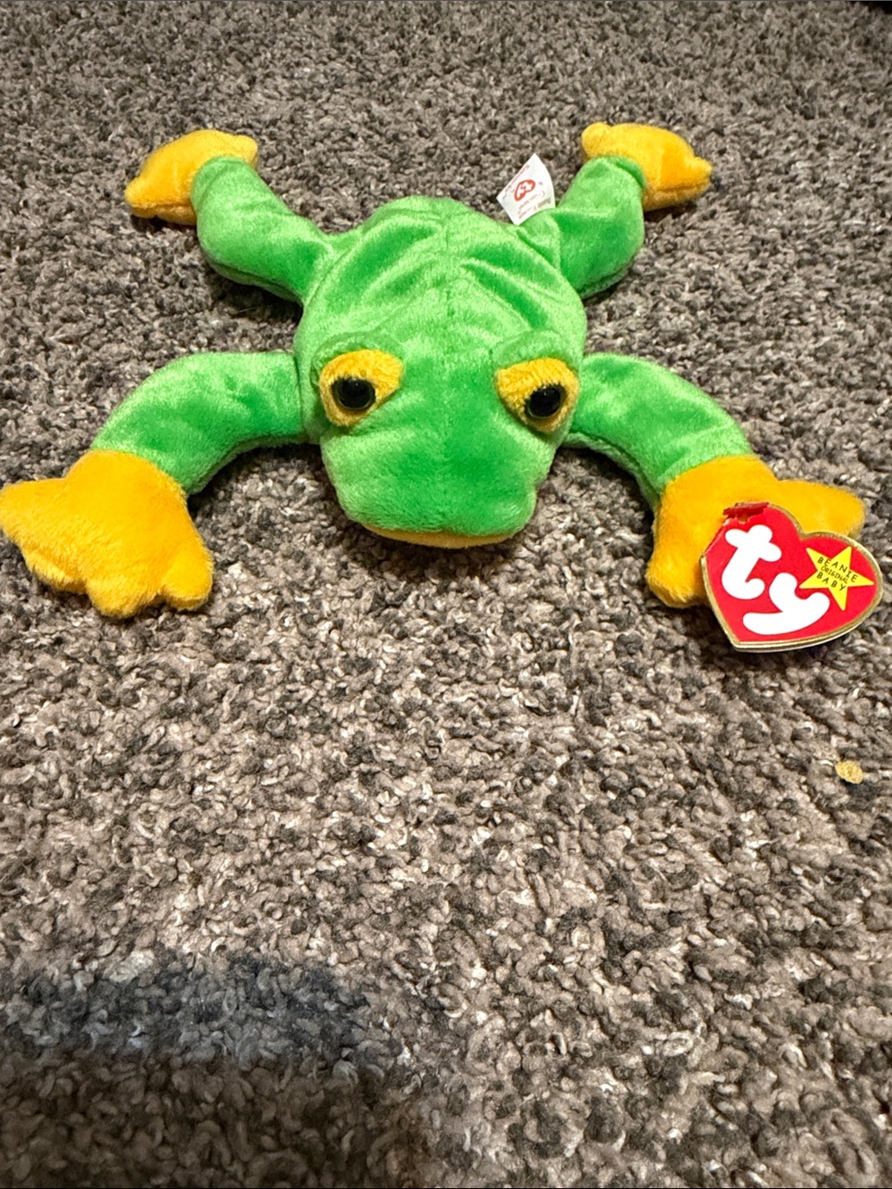 Ty Beanie Baby Frog Smoochy